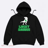Lucky Saurus Dinosaur  Hoodie thumb 0