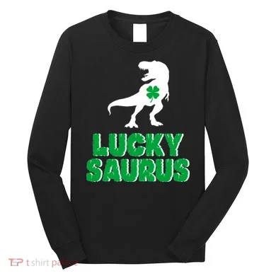 Lucky Saurus Dinosaur  Long Sleeve Shirt