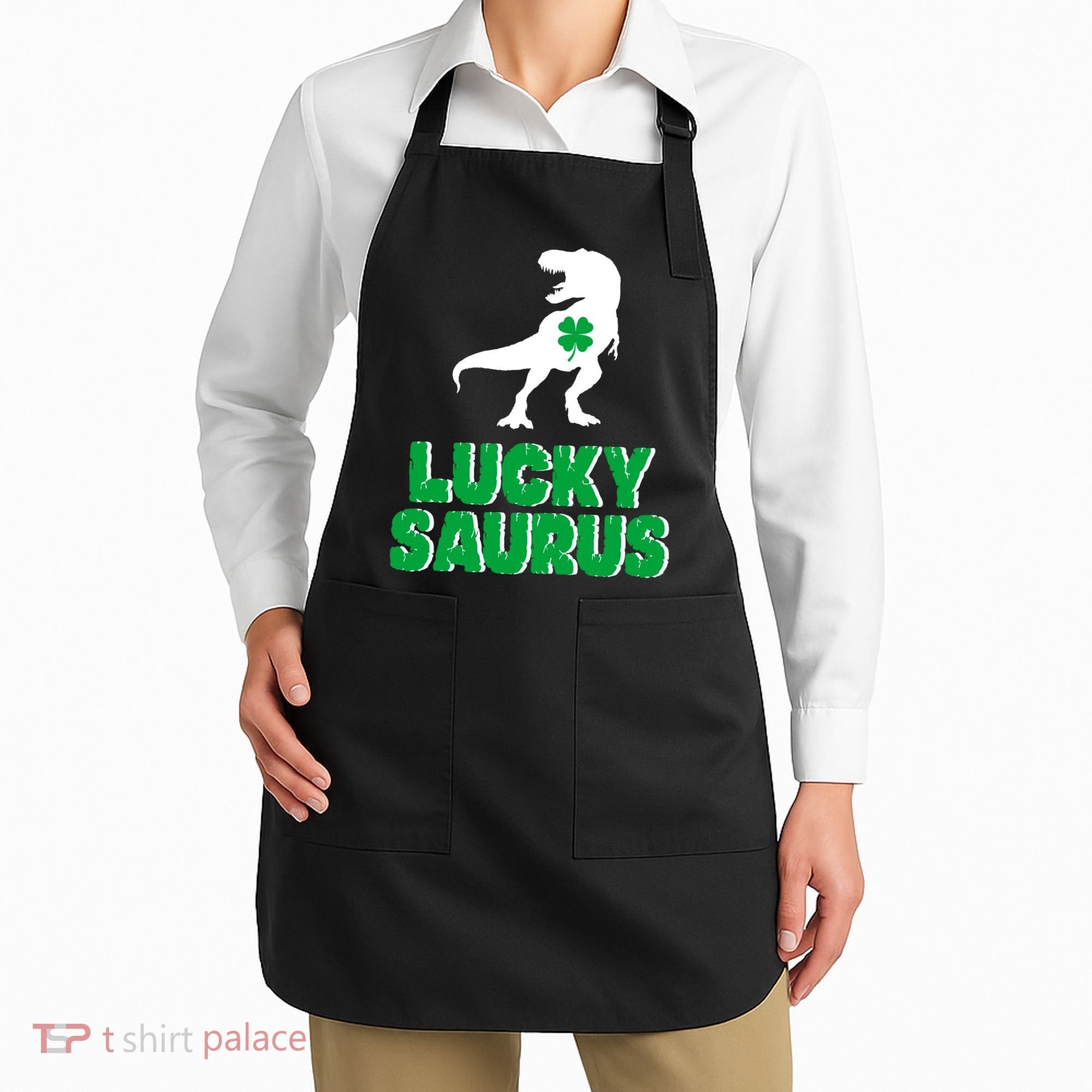 Lucky Saurus Dinosaur  Apron