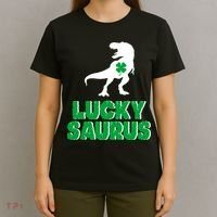 Lucky Saurus Dinosaur  T-Shirt thumb 4