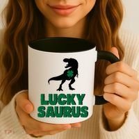 Lucky Saurus Dinosaur  Coffee Mug thumb 3