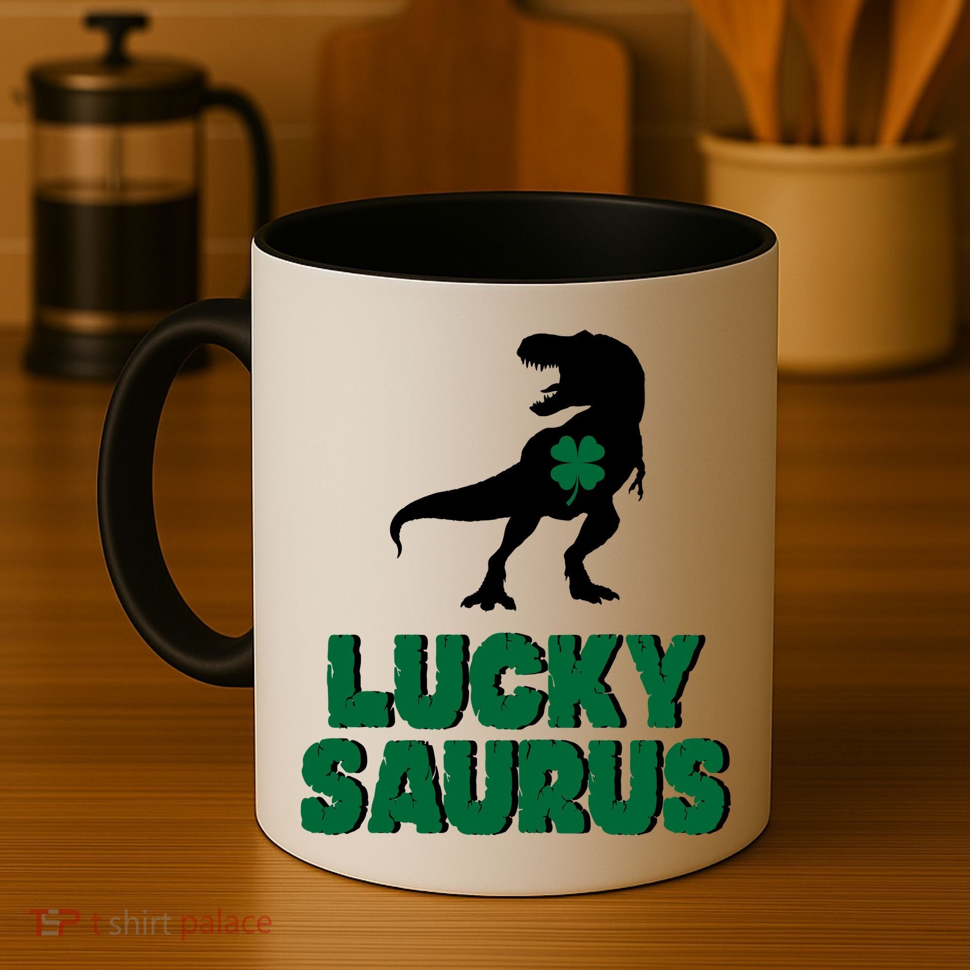 Lucky Saurus Dinosaur  Coffee Mug