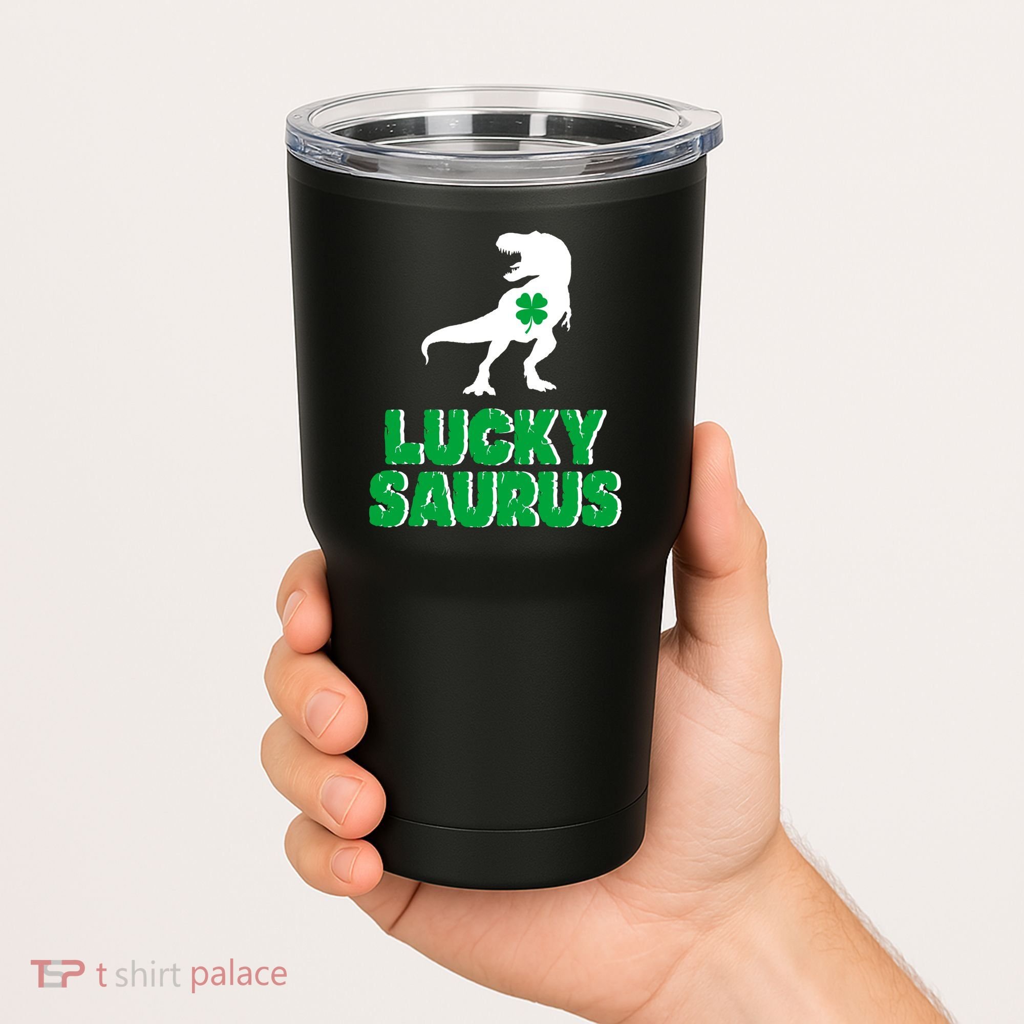 Lucky Saurus Dinosaur  Tumbler
