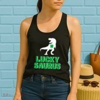 Lucky Saurus Dinosaur  Women's Tank Top thumb 2