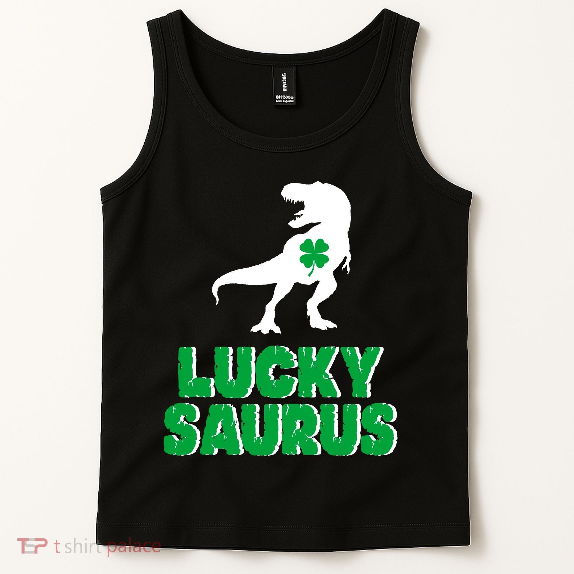 Lucky Saurus Dinosaur  Tank Top