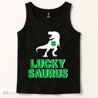 Lucky Saurus Dinosaur  Tank Top thumb 2