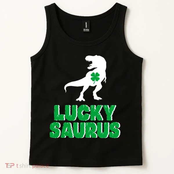 Lucky Saurus Dinosaur  Tank Top