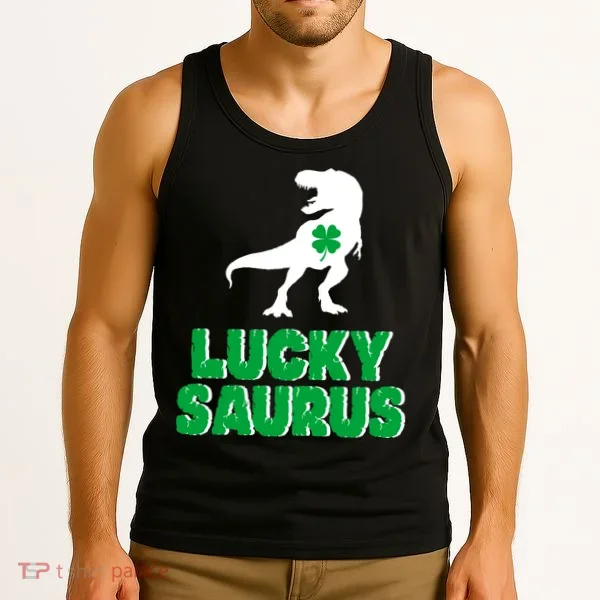 Lucky Saurus Dinosaur  Tank Top