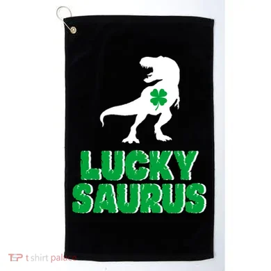 Lucky Saurus Dinosaur  Golf Towel