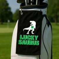 Lucky Saurus Dinosaur  Golf Towel thumb 2