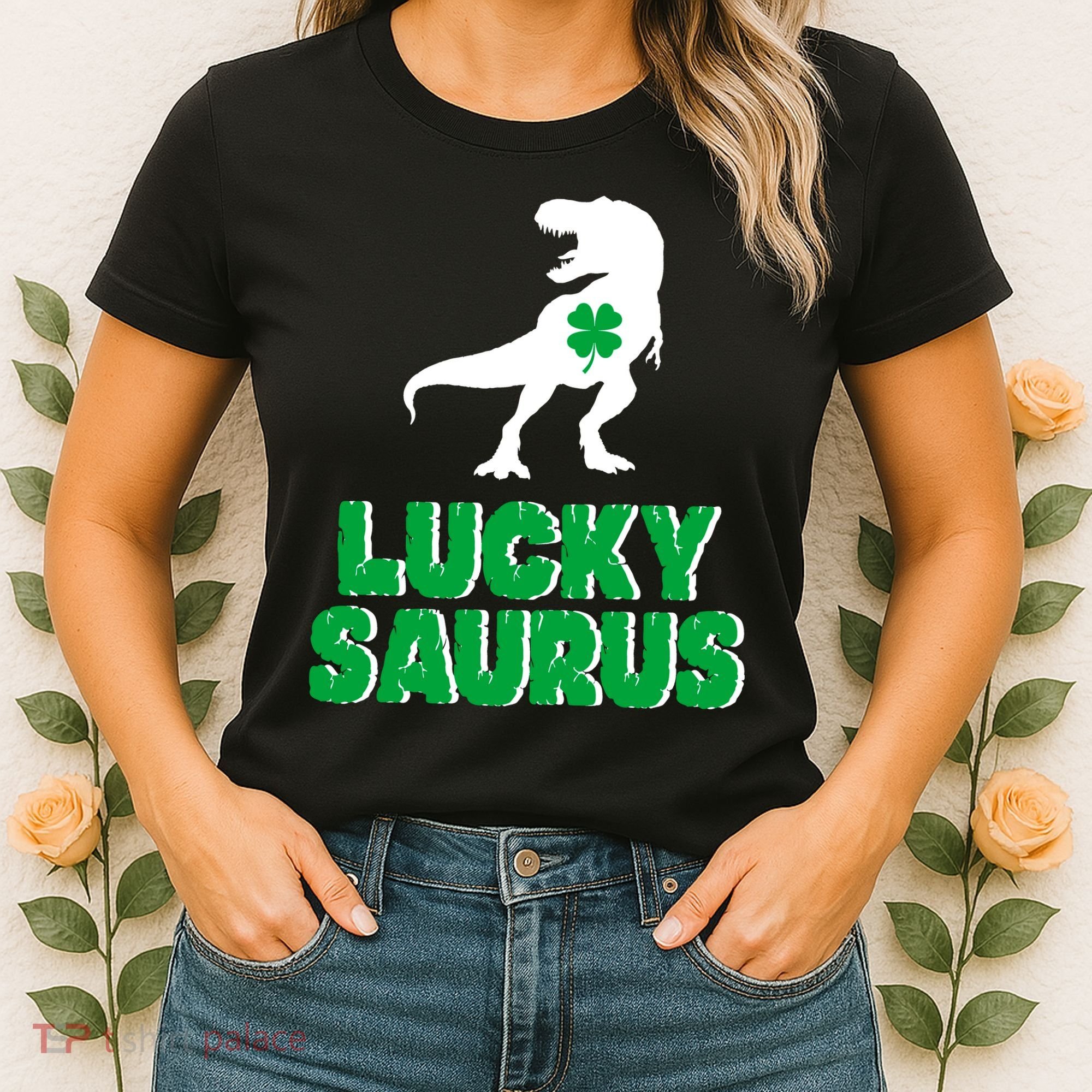 Lucky Saurus Dinosaur  Women's T-Shirt