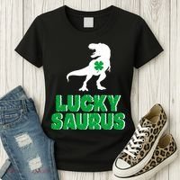 Lucky Saurus Dinosaur  Women's T-Shirt thumb 3