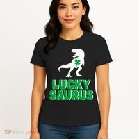 Lucky Saurus Dinosaur  Women's T-Shirt thumb 4