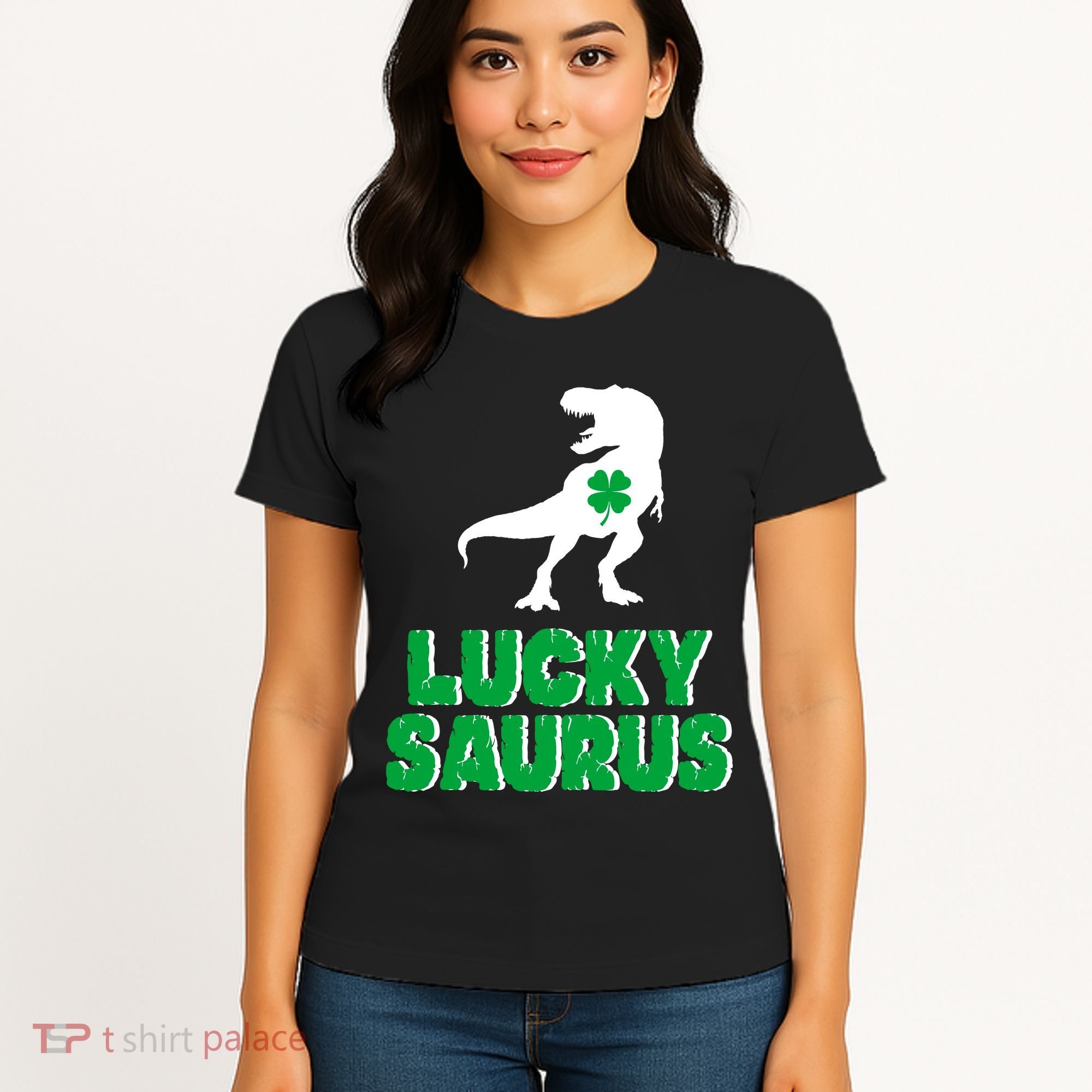 Lucky Saurus Dinosaur  Women's T-Shirt