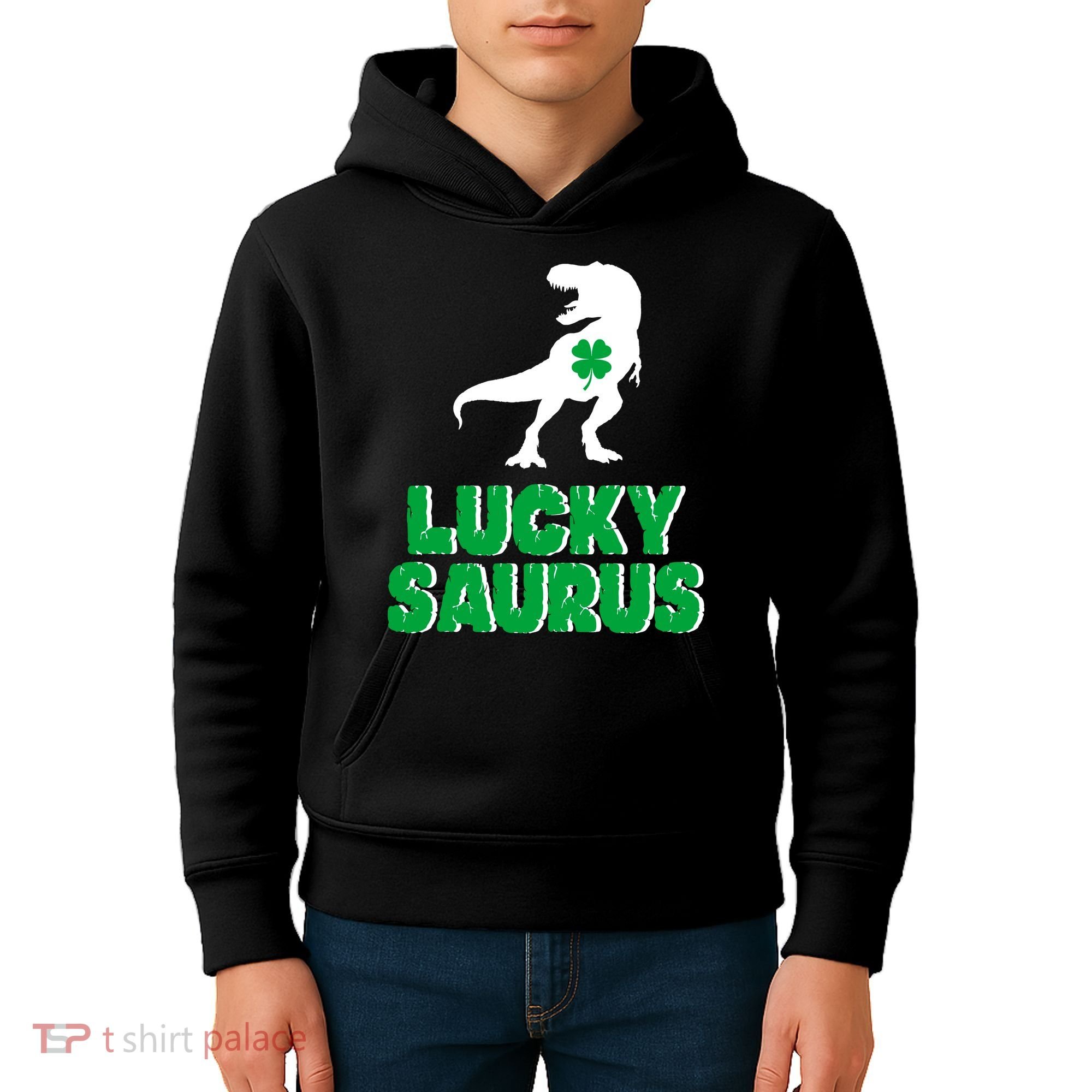 Lucky Saurus Dinosaur  Kids Hoodie