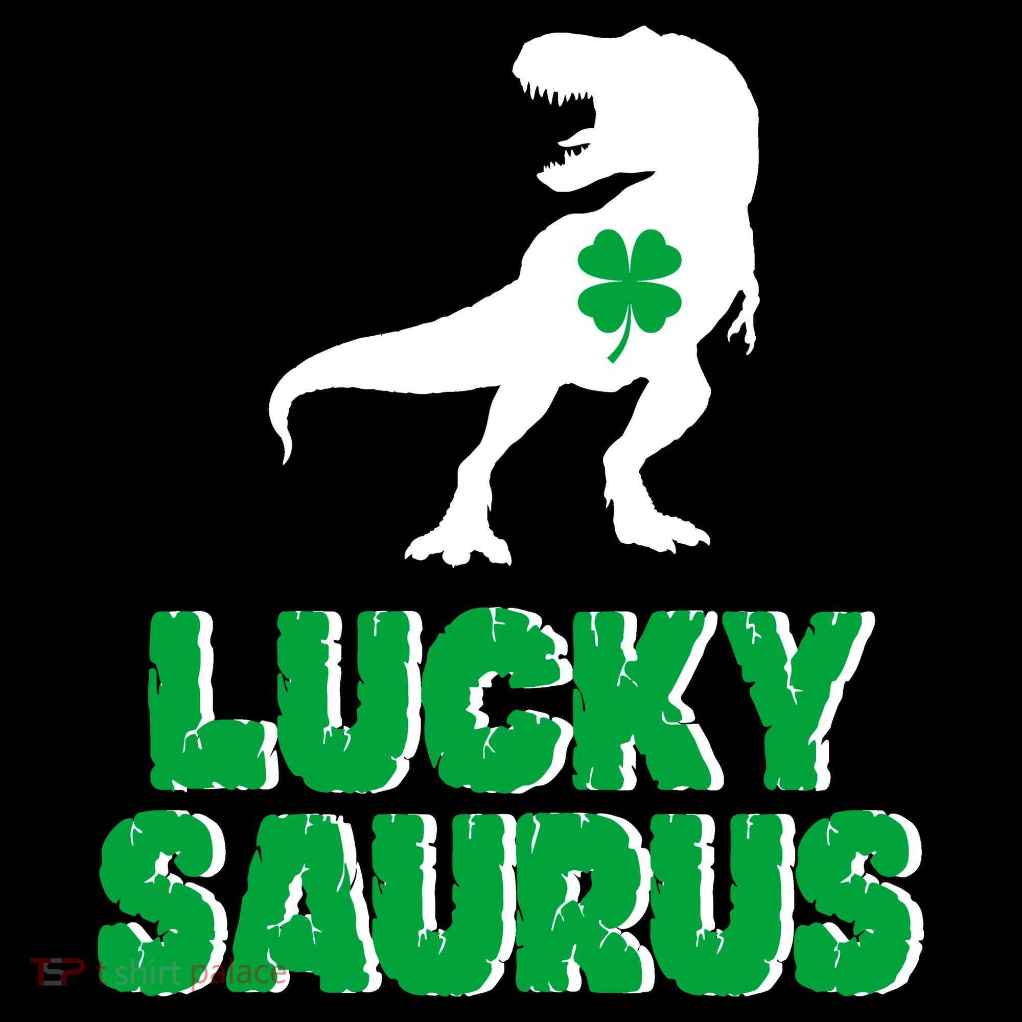 Lucky Saurus Dinosaur  Kids Long Sleeve Shirt