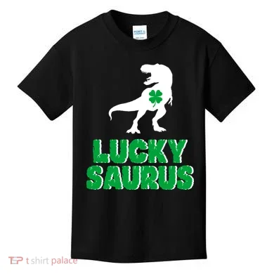 Lucky Saurus Dinosaur  Kids T-Shirt