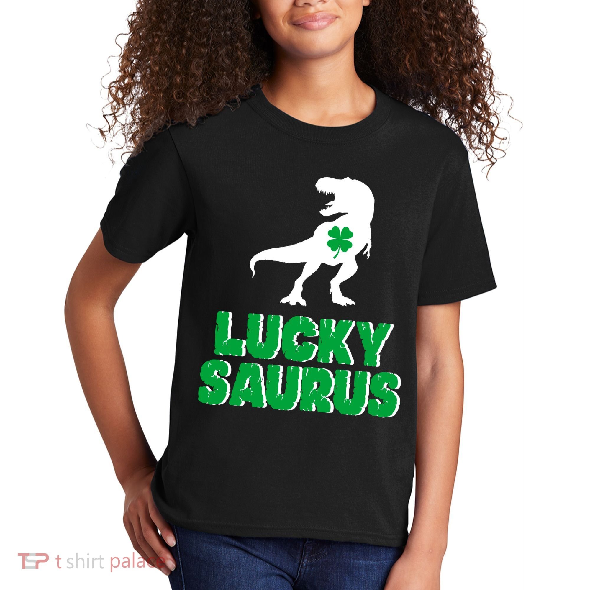 Lucky Saurus Dinosaur  Kids T-Shirt