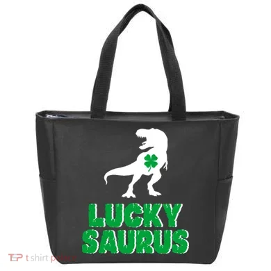 Lucky Saurus Dinosaur  Tote Bag