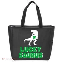 Lucky Saurus Dinosaur  Tote Bag thumb 0