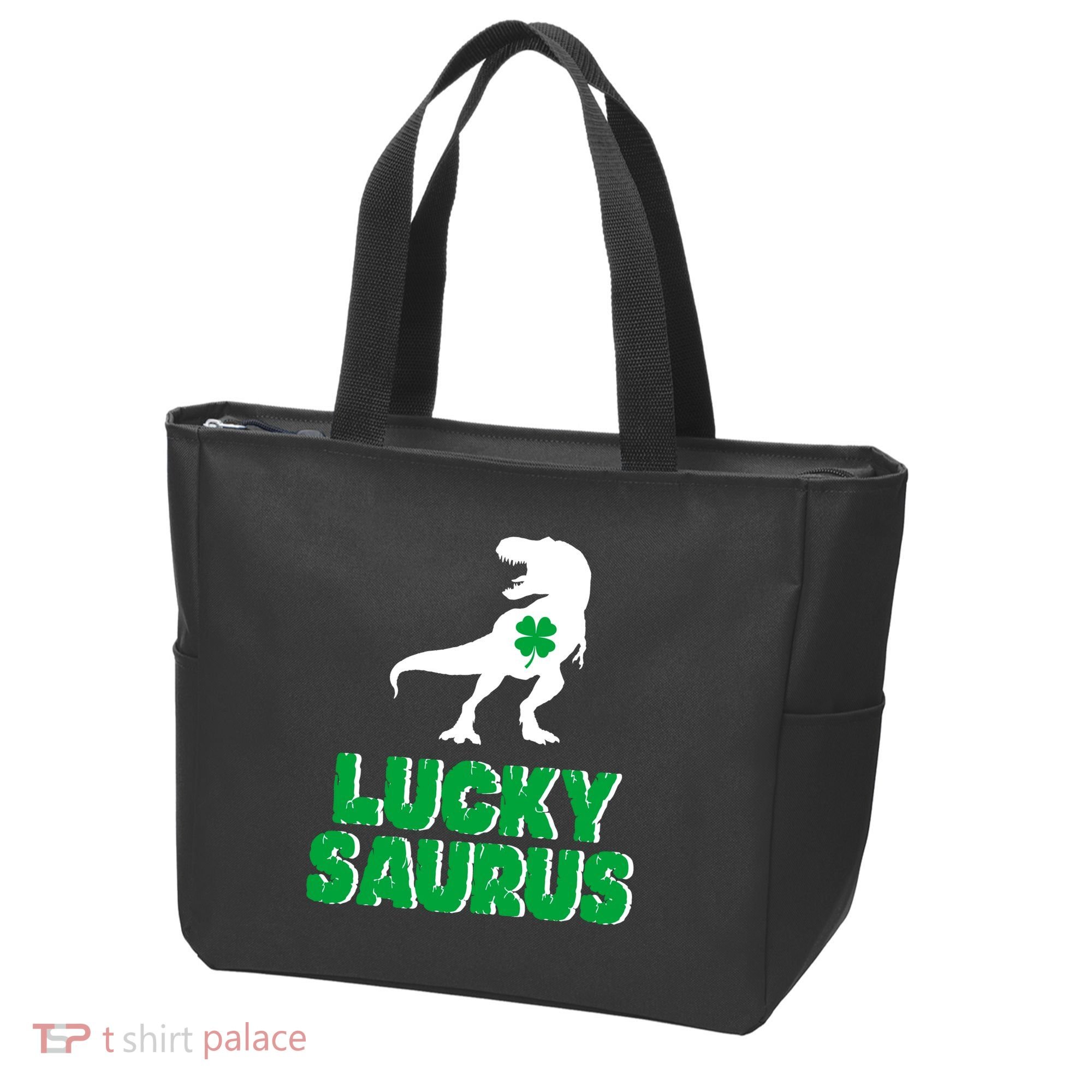 Lucky Saurus Dinosaur  Tote Bag