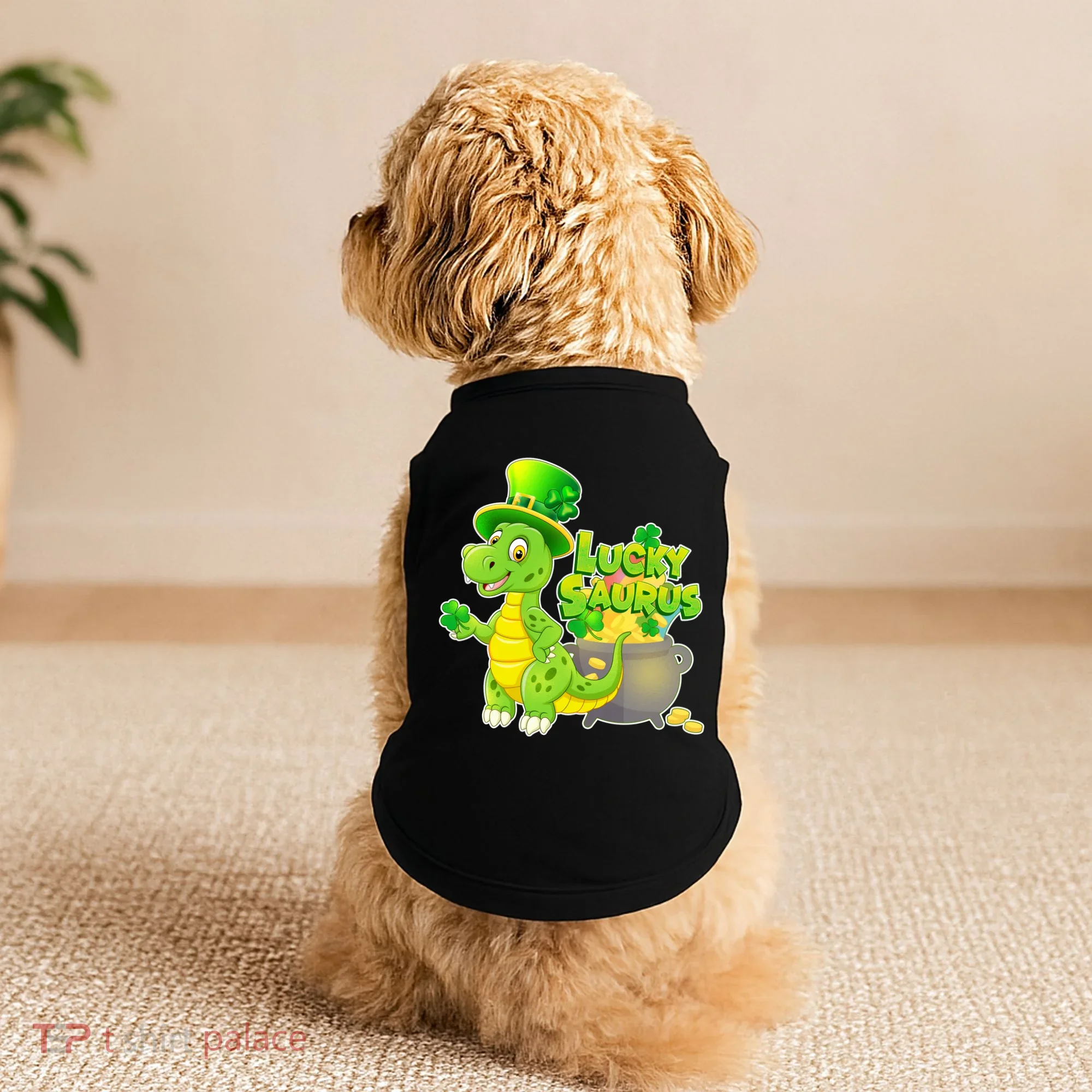Lucky-Saurus St Patrick's Day Doggie Tank
