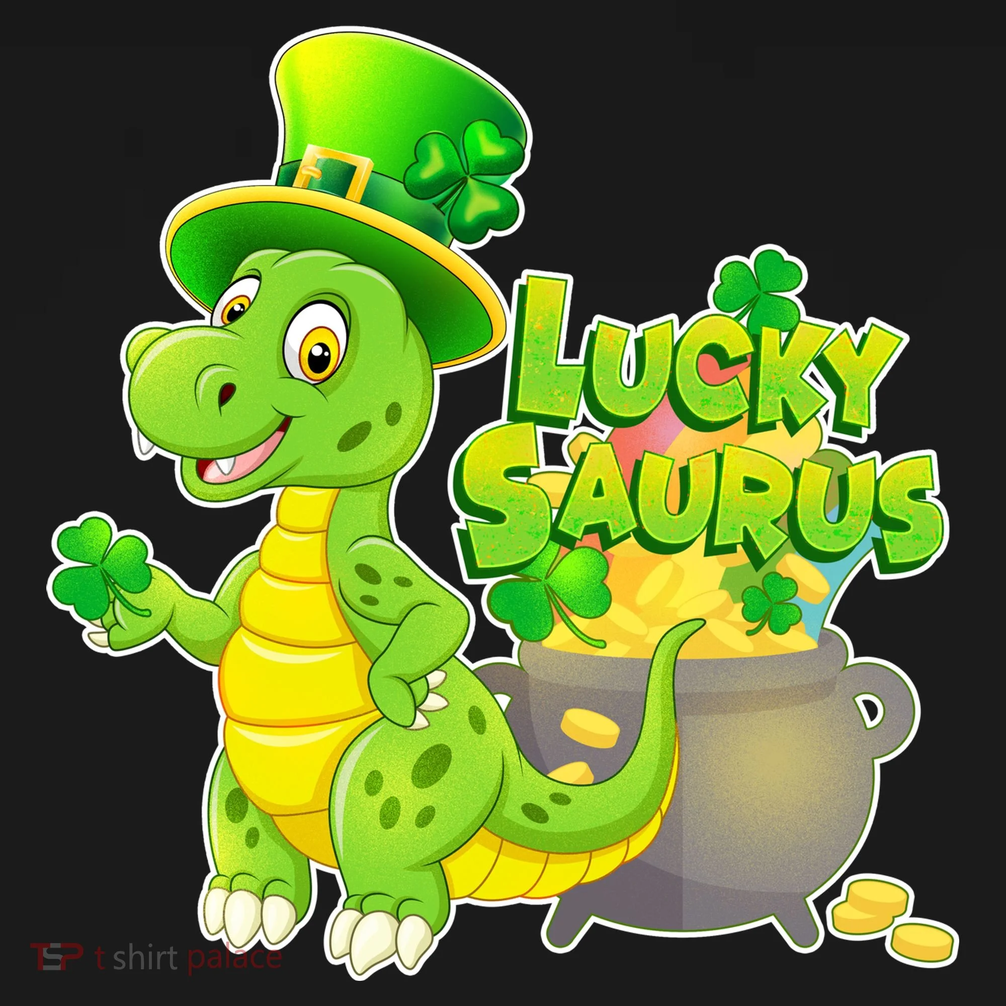 Lucky-Saurus St Patrick's Day Doggie Tank