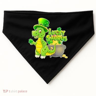 Lucky-Saurus St Patrick's Day USA-Made Doggie Bandana