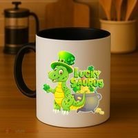 Lucky-Saurus St Patrick's Day Coffee Mug thumb 4