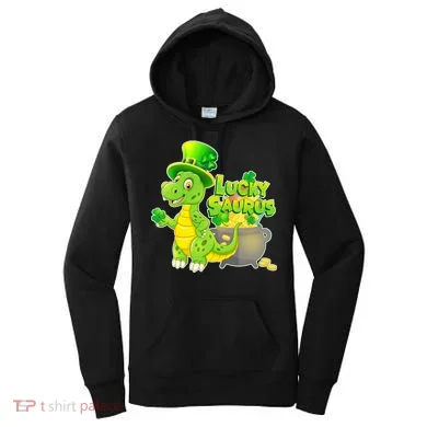Lucky-Saurus St Patrick's Day Women's Hoodie