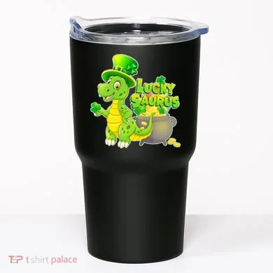 Lucky-Saurus St Patrick's Day Tumbler