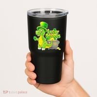 Lucky-Saurus St Patrick's Day Tumbler thumb 2
