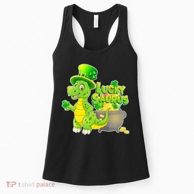 Lucky-Saurus St Patrick's Day Women's Tank Top