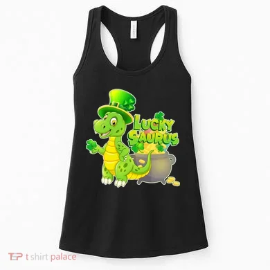 Lucky-Saurus St Patrick's Day Women's Tank Top