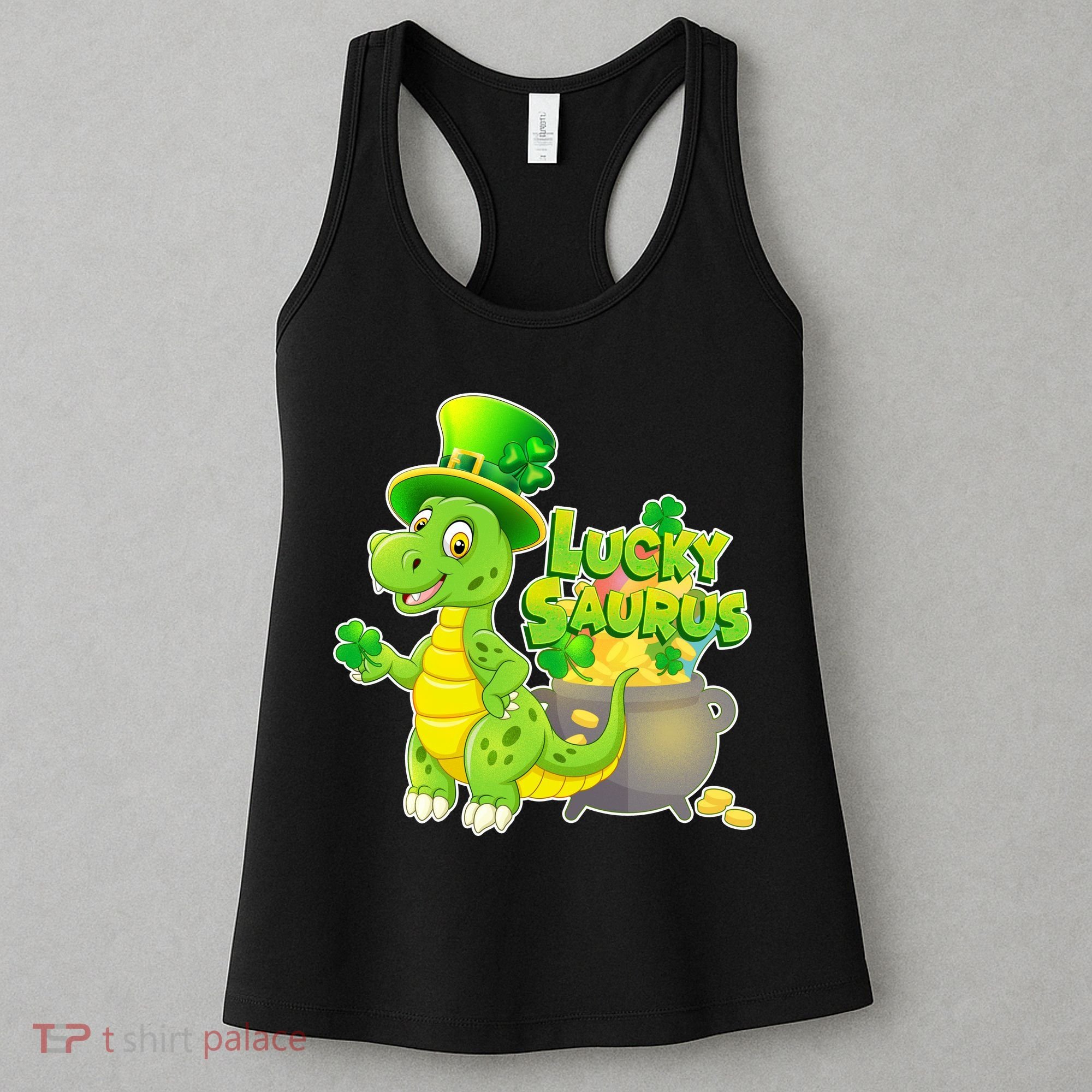 Lucky-Saurus St Patrick's Day Women's Tank Top