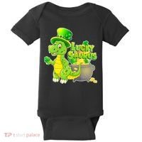 Lucky-Saurus St Patrick's Day Baby Bodysuit thumb 0