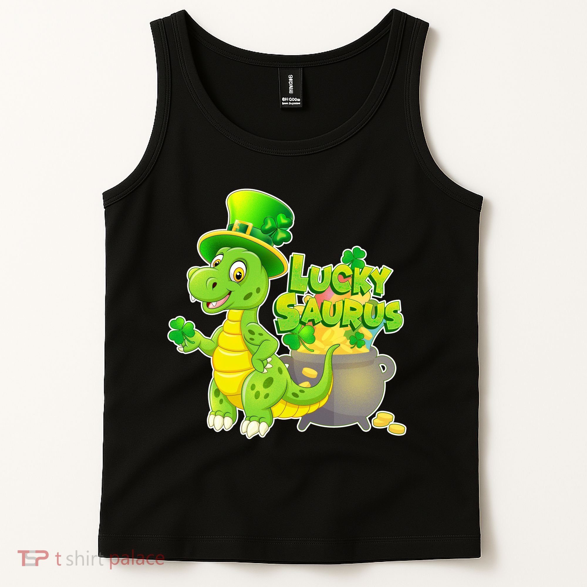 Lucky-Saurus St Patrick's Day Tank Top