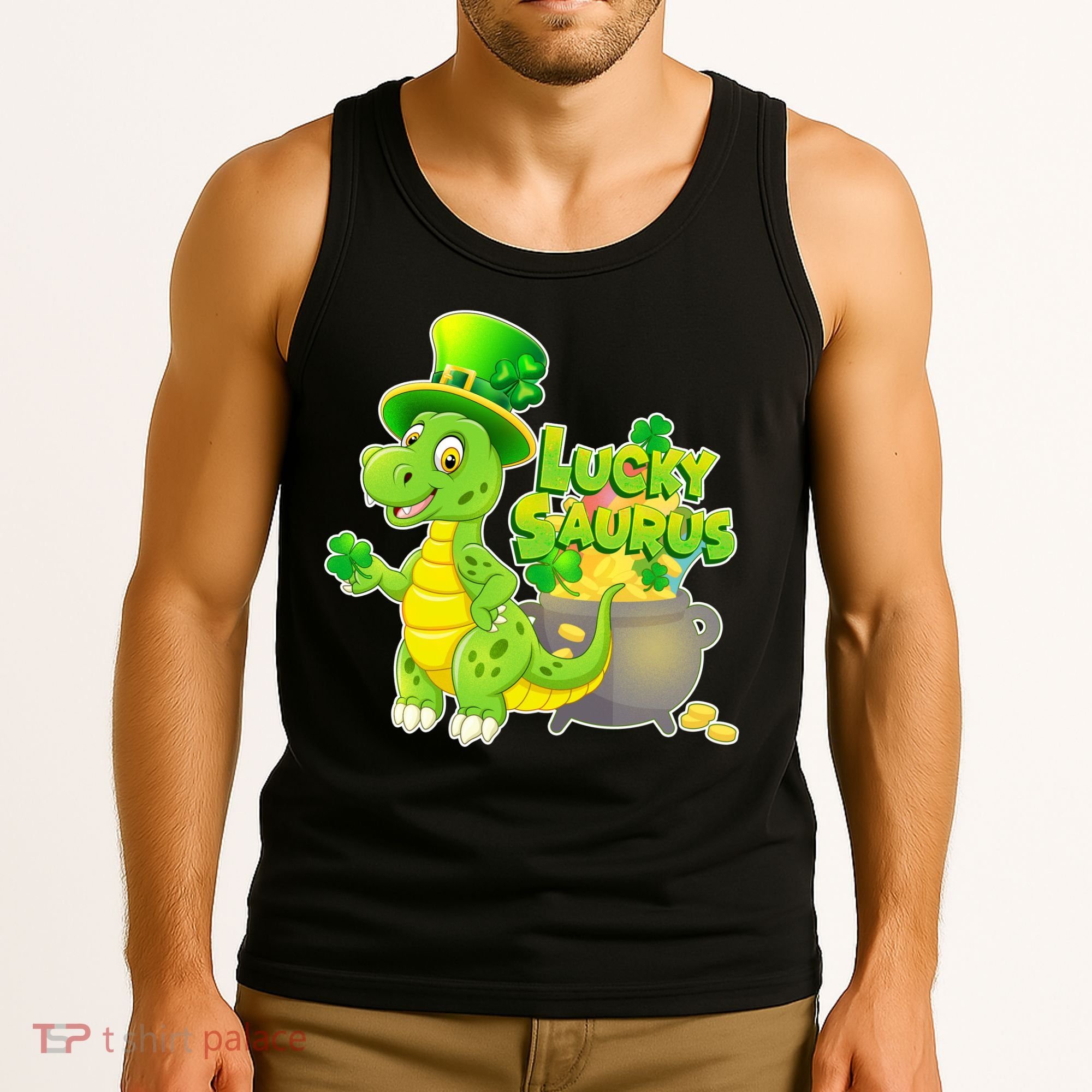 Lucky-Saurus St Patrick's Day Tank Top