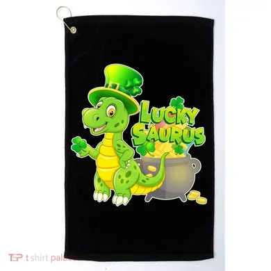 Lucky-Saurus St Patrick's Day Golf Towel