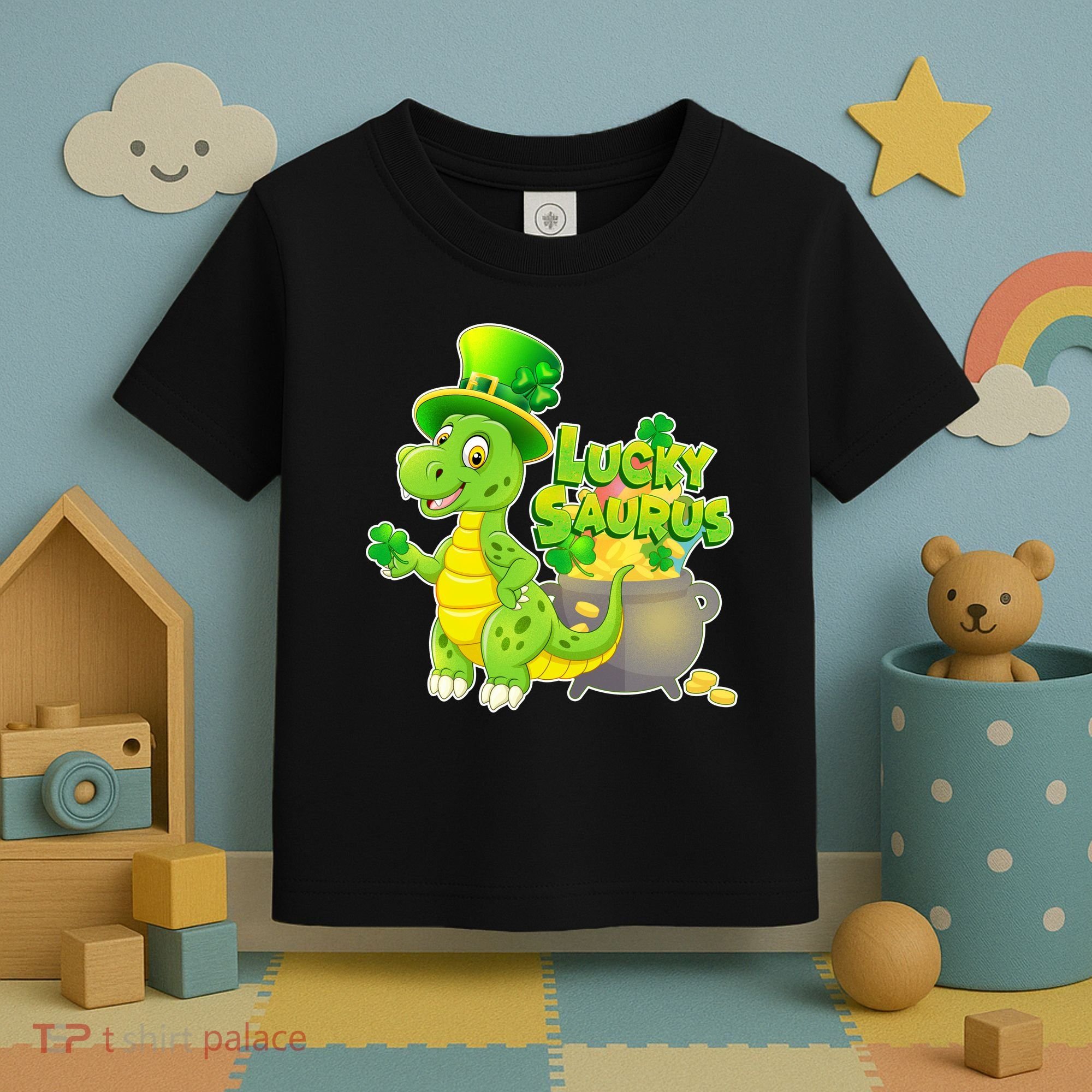 Lucky-Saurus St Patrick's Day Toddler T-Shirt