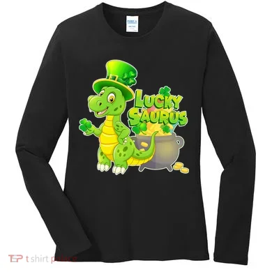 Lucky-Saurus St Patrick's Day Women's Long Sleeve Shirt