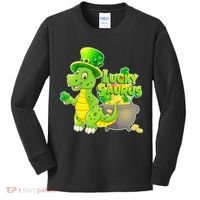 Lucky-Saurus St Patrick's Day Kids Long Sleeve Shirt thumb 0