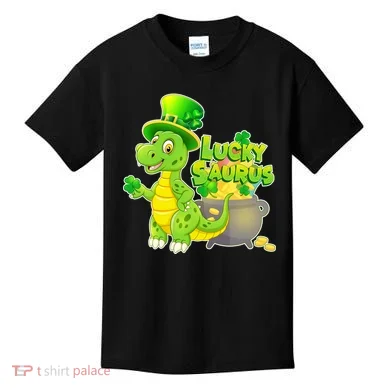 Lucky-Saurus St Patrick's Day Kids T-Shirt