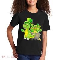 Lucky-Saurus St Patrick's Day Kids T-Shirt thumb 2