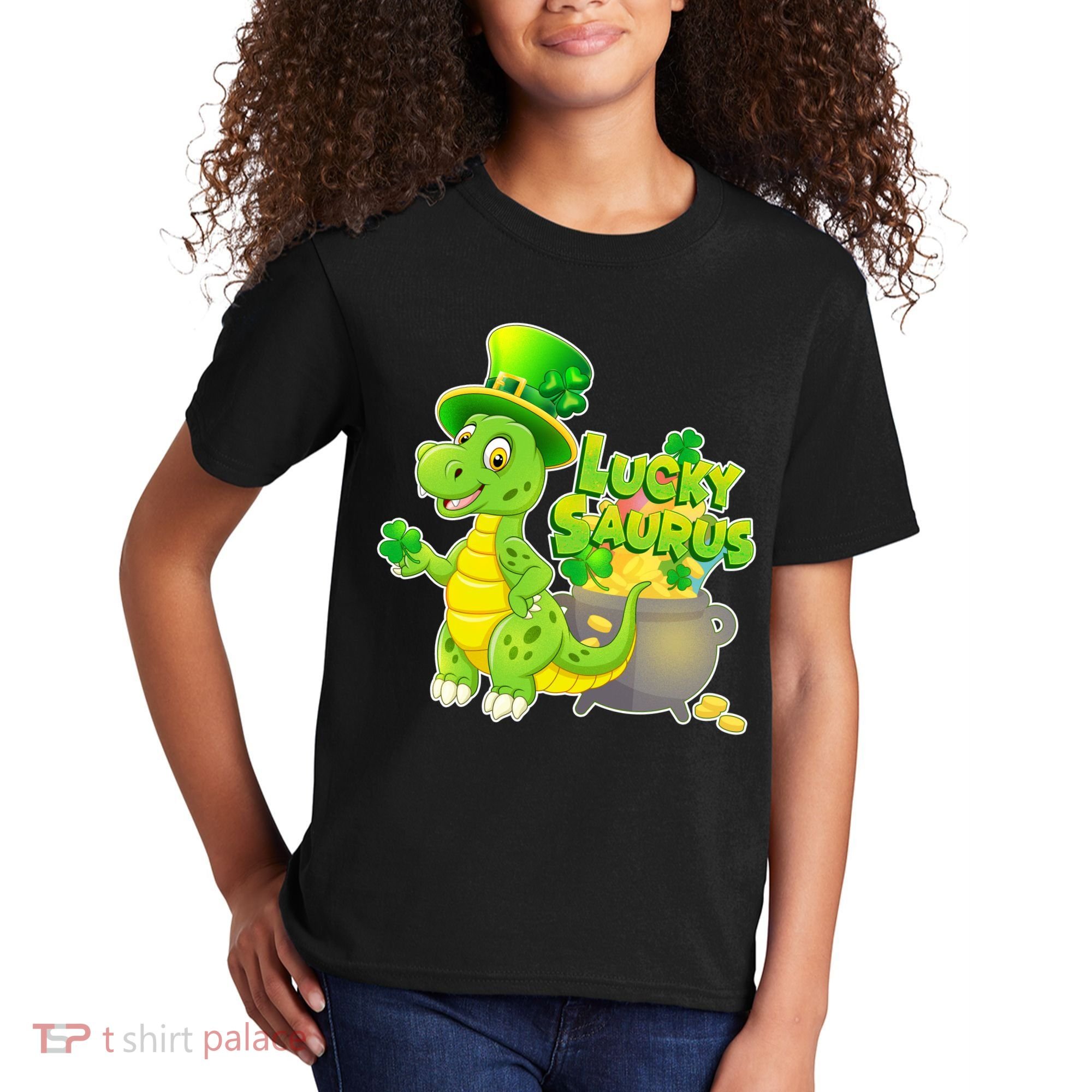 Lucky-Saurus St Patrick's Day Kids T-Shirt