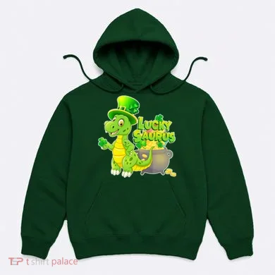 Lucky-Saurus St Patrick's Day Hoodie