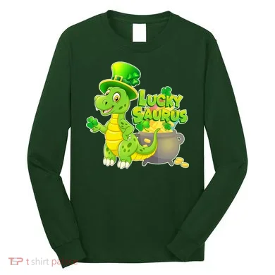 Lucky-Saurus St Patrick's Day Long Sleeve Shirt