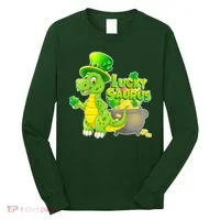 Lucky-Saurus St Patrick's Day Long Sleeve Shirt thumb 0