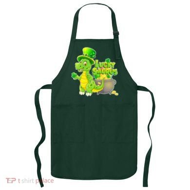 Lucky-Saurus St Patrick's Day Apron