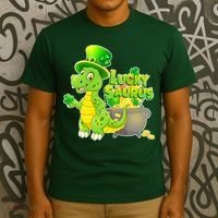 Lucky-Saurus St Patrick's Day T-Shirt thumb 3